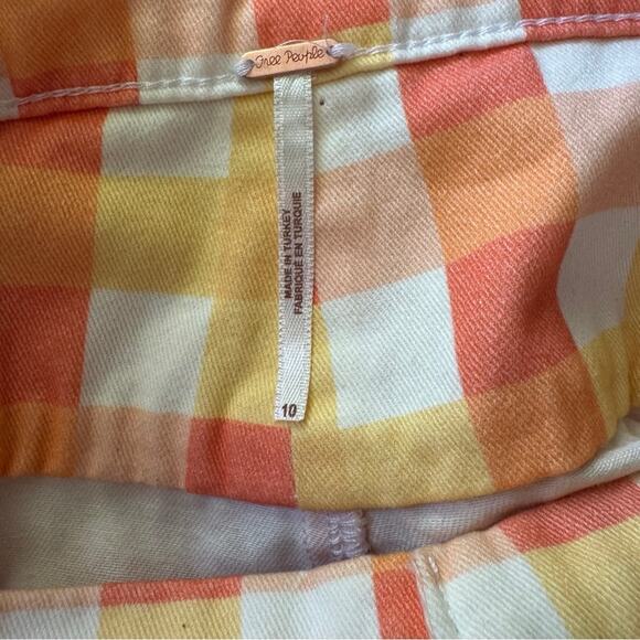 Free People Shes All That Plaid Crop High Waist Pants New With Tags - Picture 5 of 7
